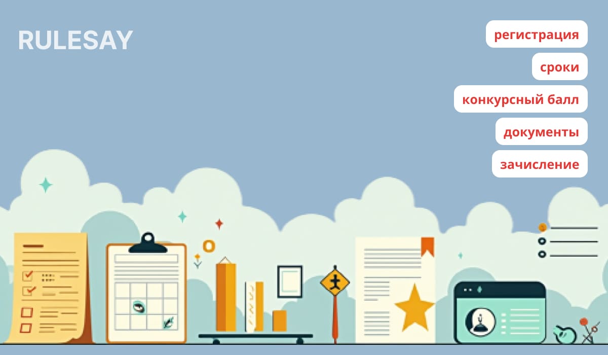 Этапы поступления в вуз: регистрация, сроки, конкурсный балл, документы и зачисление